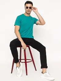 Comfortable Blue Cotton Tees For Men-thumb4