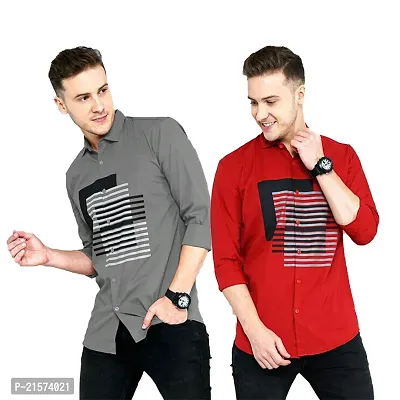 Trendy Wear Beach Style Shirts for Men Combo of 2