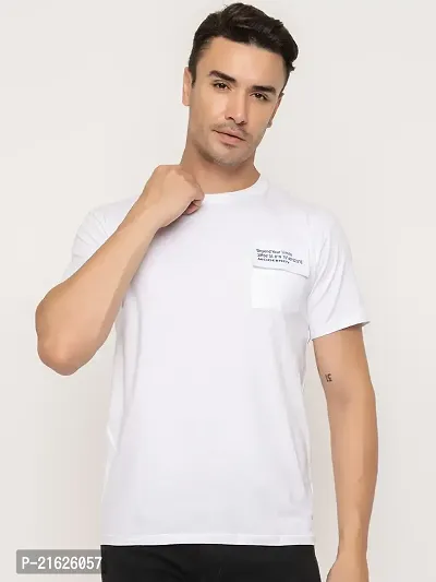 Comfortable White Cotton Tees For Men-thumb5