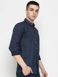 FREKMAN Men Printed Shirts Full Sleeves | Pocket Shirt for Men - Navy-thumb4