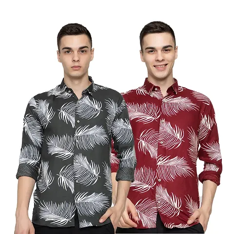 Trendy Wear Beach Style Shirts for Men Combo of 2