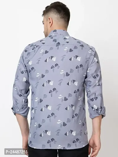 FREKMAN Men's Pure Cotton Floral Print Casual Full Sleeve Shirt-thumb2