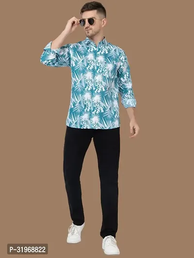 Reliable Navy Blue Cotton Printed Long Sleeves Casual Shirts For Men-thumb5