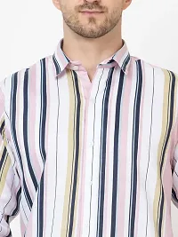 FREKMAN Fashion Shirt for Men || Cotton Striped Shirt for Boys || Twisted Full Sleeve || Ideal for Casual Shirt-thumb3