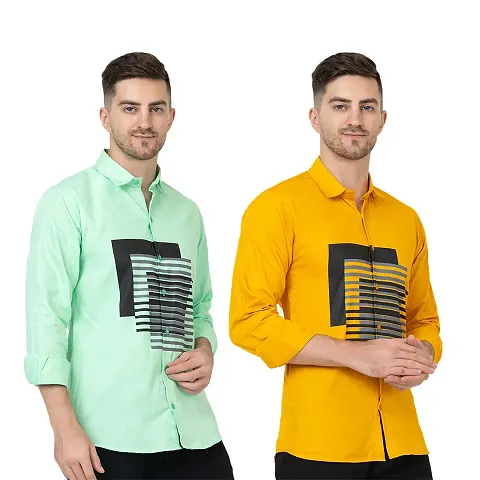 Trendy Wear Beach Style Shirts for Men Combo of 2