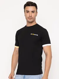 Comfortable Black Cotton Tees For Men-thumb2