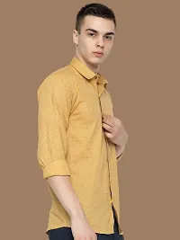 Reliable Beige Cotton Printed Long Sleeves Casual Shirts For Men-thumb2