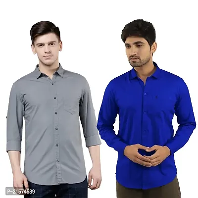 Trendy Wear Beach Style Shirts for Men Combo of 2-thumb0