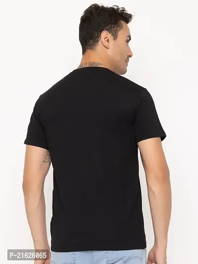 Comfortable Black Cotton Tees For Men-thumb4