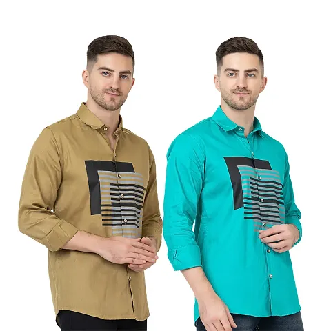 Trendy Wear Beach Style Shirts for Men Combo of 2