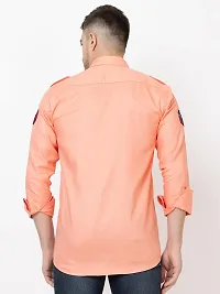 FREKMAN Men's Full Sleeve Multi-Pocket Solid Cotton Cargo Shirt-thumb3
