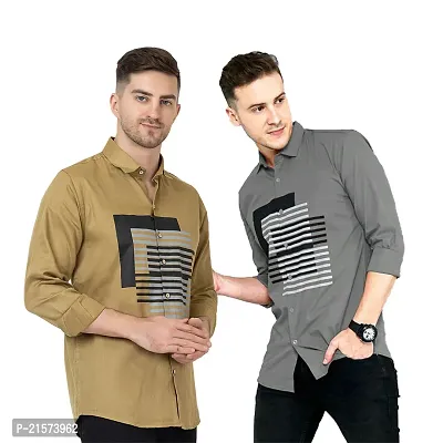 Trendy Wear Beach Style Shirts for Men Combo of 2-thumb0