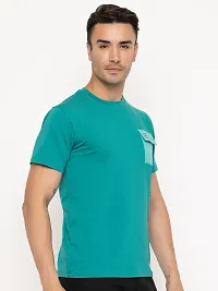 Comfortable Blue Cotton Tees For Men-thumb1