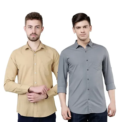 Trendy Wear Beach Style Shirts for Men Combo of 2