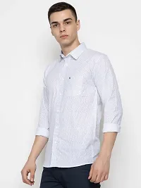 FREKMAN Men Printed Shirts Full Sleeves | Pocket Shirt for Men - White-thumb3