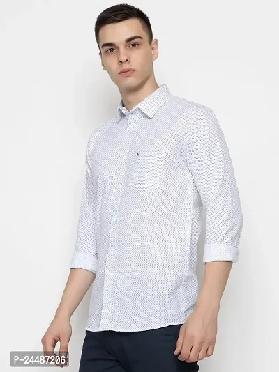 FREKMAN Men Printed Shirts Full Sleeves | Pocket Shirt for Men - White-thumb4