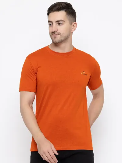 Fabulous Cotton Solid Round Neck T-Shirt For Men