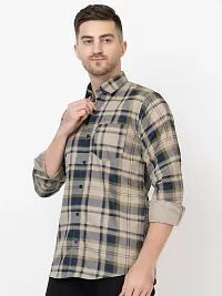 FREKMAN Men's Cotton Check Shirt, Regular Fit Casual Shirt with Pocket, Full Sleeve Shirt for Formal  Casual Wear-thumb4