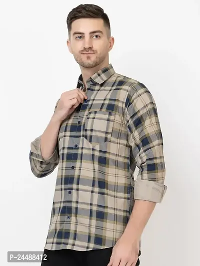 FREKMAN Men's Cotton Check Shirt, Regular Fit Casual Shirt with Pocket, Full Sleeve Shirt for Formal  Casual Wear-thumb5