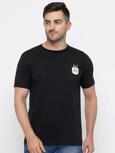 Stylish Solid Round Neck T-Shirt For Men