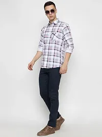 FREKMAN Men's Cotton Box Check Regular Fit Casual Shirt with Pocket, Full Sleeve Shirt for Formal  Casual Wear-thumb2