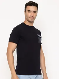 Comfortable Blue Cotton Tees For Men-thumb1