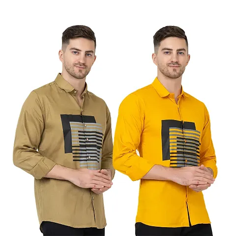 Trendy Wear Beach Style Shirts for Men Combo of 2