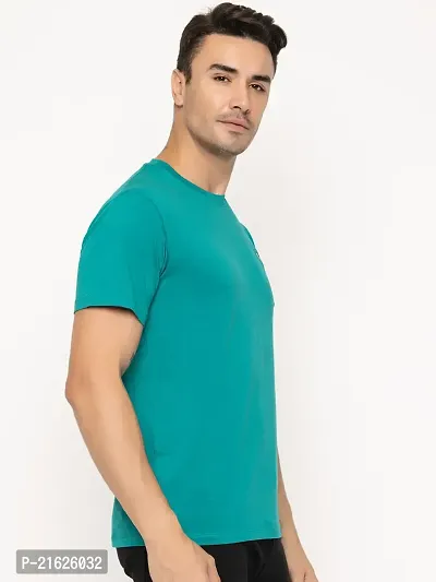 Comfortable Blue Cotton Tees For Men-thumb3