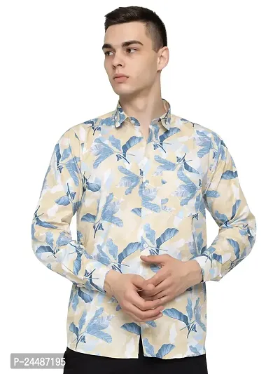 FREKMAN Men's Cotton Digital Printed Stitched Full Sleeve Shirt with Pocket