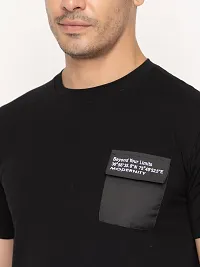 Comfortable Black Cotton Tees For Men-thumb4