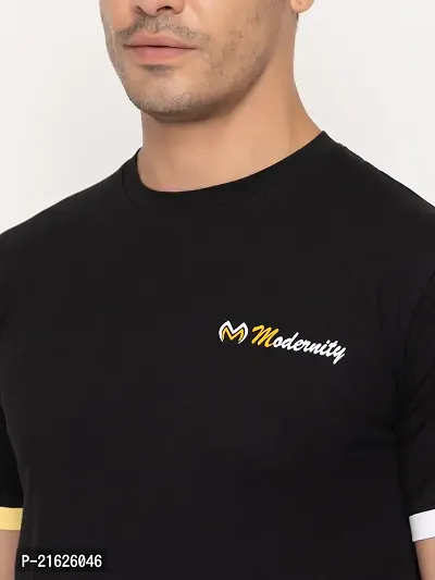 Comfortable Black Cotton Tees For Men-thumb5