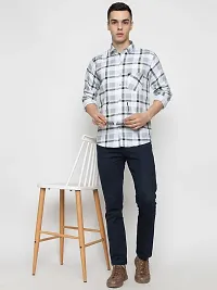 FREKMAN Men's Cotton Box Check Regular Fit Casual Shirt with Pocket, Full Sleeve Shirt for Formal  Casual Wear-thumb3