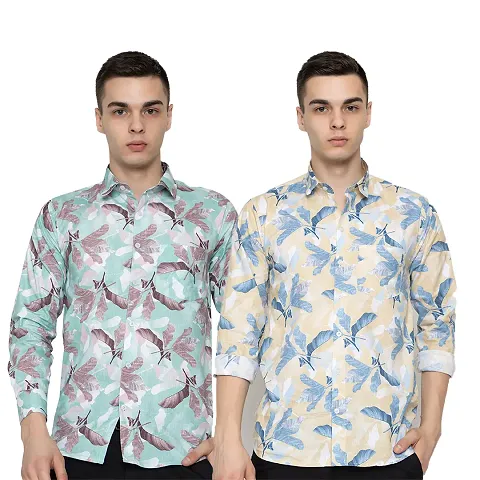 Trendy Wear Beach Style Shirts for Men Combo of 2