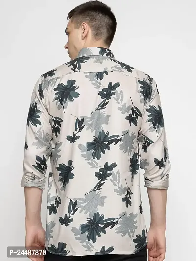 FREKMAN Men's Full Sleeve Hawaiian Shirt Tropical Print Casual Button Down Aloha Shirt-thumb5