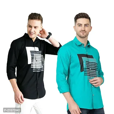 Trendy Wear Beach Style Shirts for Men Combo of 2