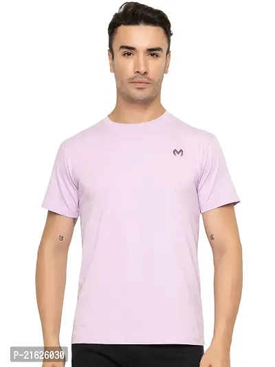 Comfortable Peach Cotton Tees For Men