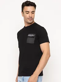 Comfortable Black Cotton Tees For Men-thumb2