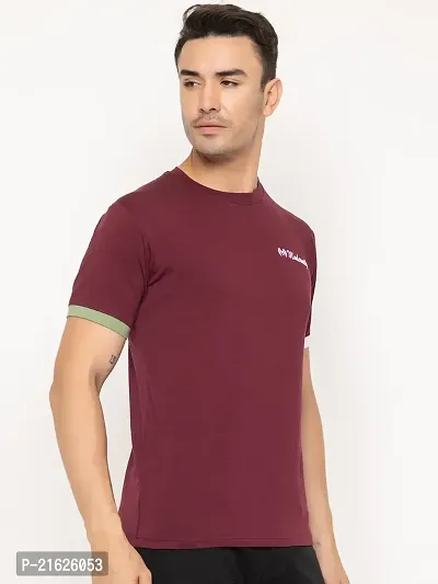 Comfortable Maroon Cotton Tees For Men-thumb4