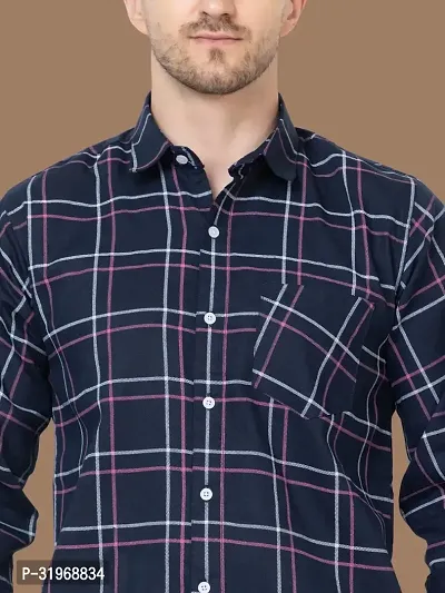 Reliable Pink Cotton Checked Long Sleeves Casual Shirts For Men-thumb4