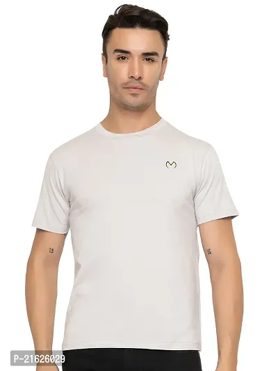 Comfortable Grey Cotton Tees For Men