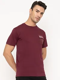 Comfortable Maroon Cotton Tees For Men-thumb1