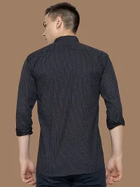 Reliable Black Cotton Printed Long Sleeves Casual Shirts For Men-thumb1