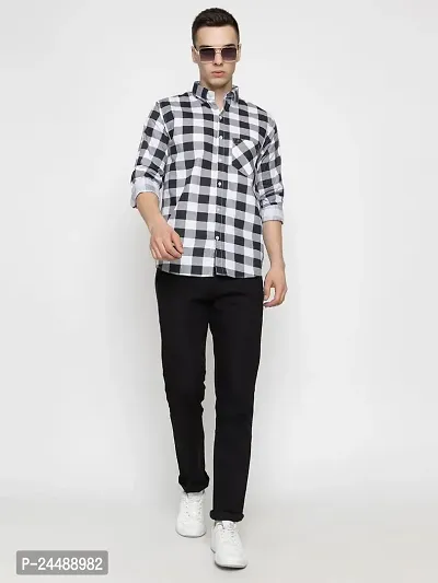 FREKMAN Casual Check Shirt Full Sleeve Shirt for Men with Pocket | Shirt for Men Casual-thumb2