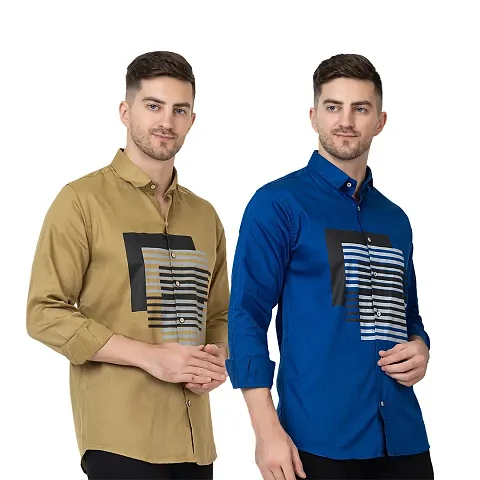 Trendy Wear Beach Style Shirts for Men Combo of 2