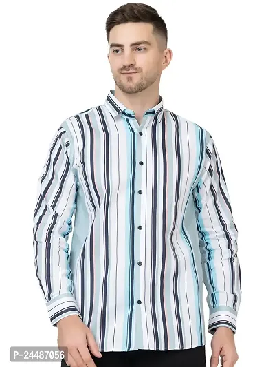 FREKMAN Fashion Shirt for Men || Cotton Striped Shirt for Boys || Twisted Full Sleeve || Ideal for Casual Shirt