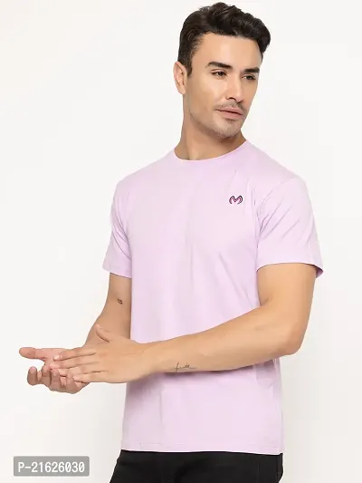 Comfortable Peach Cotton Tees For Men-thumb5