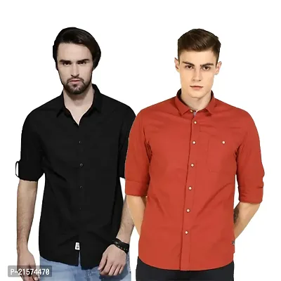 Trendy Wear Beach Style Shirts for Men Combo of 2-thumb0