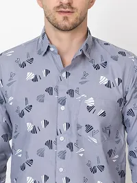 FREKMAN Men's Pure Cotton Floral Print Casual Full Sleeve Shirt-thumb2