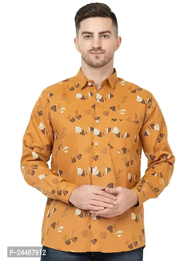 FREKMAN Men's Pure Cotton Floral Print Casual Full Sleeve Shirt-thumb0