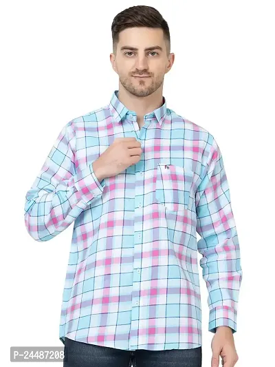 FREKMAN Checked Shirt for Men | Checks Shirt for Men Stylish | Men Check Shirt Full Sleeve | Full Sleeve Shirt